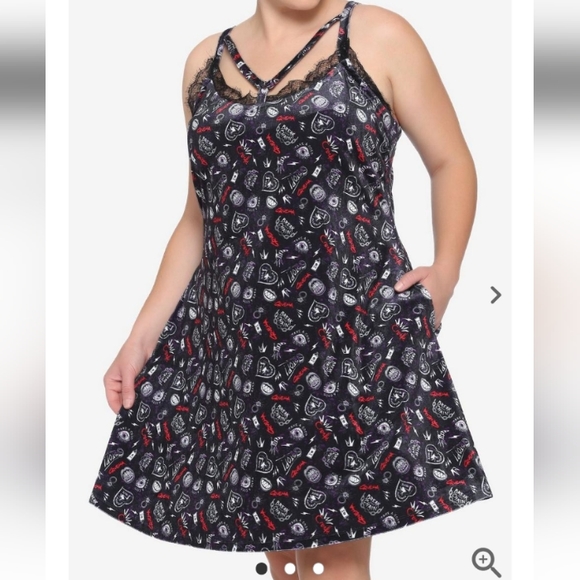 Her Universe Dresses & Skirts - Hot Topic Disney Her Universe Cruella Velvet Strappy Dress Size 2X